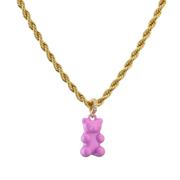 Collar Bear Gold/Pink