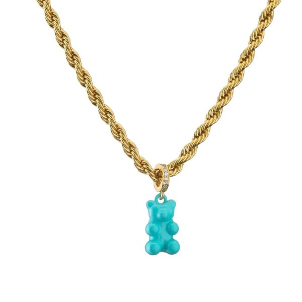 Collar Bear Gold/Aqua