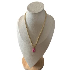 Cadena Cindy Bear Gold/Pink